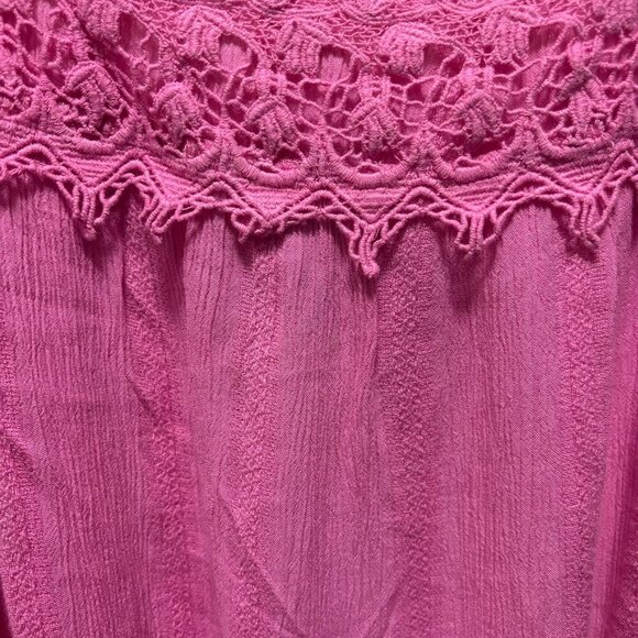 Wrangler Retro Women's Pink Lace Trim Tank Top 3XL 100% Rayon - Picture 5 of 7